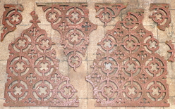 Smashed ornate cast iron panel