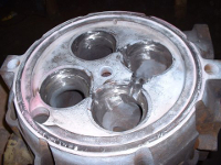 Damaged cylinder head - cracks and gas burns
