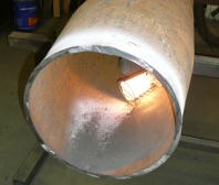 Damaged column pipe 