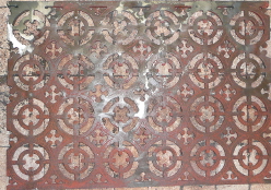 Welded ornate cast iron panel after restoration